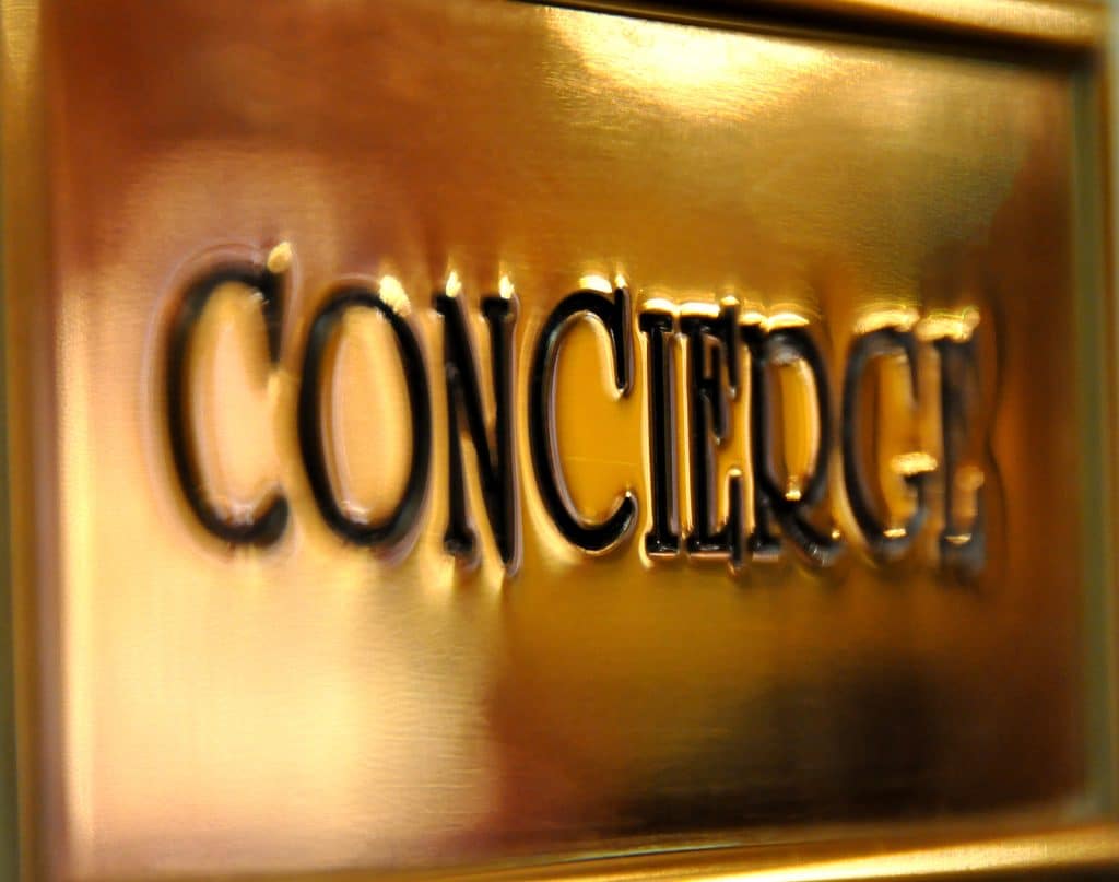 Concierge sign